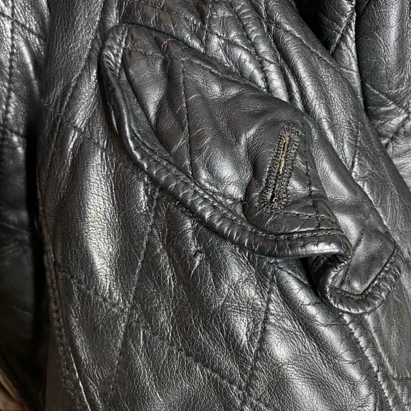 Vintage Burberry Leather Jacket - Picture 9 of 10